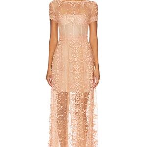 Bronx and Banco Megan Cap Sleeve Gown